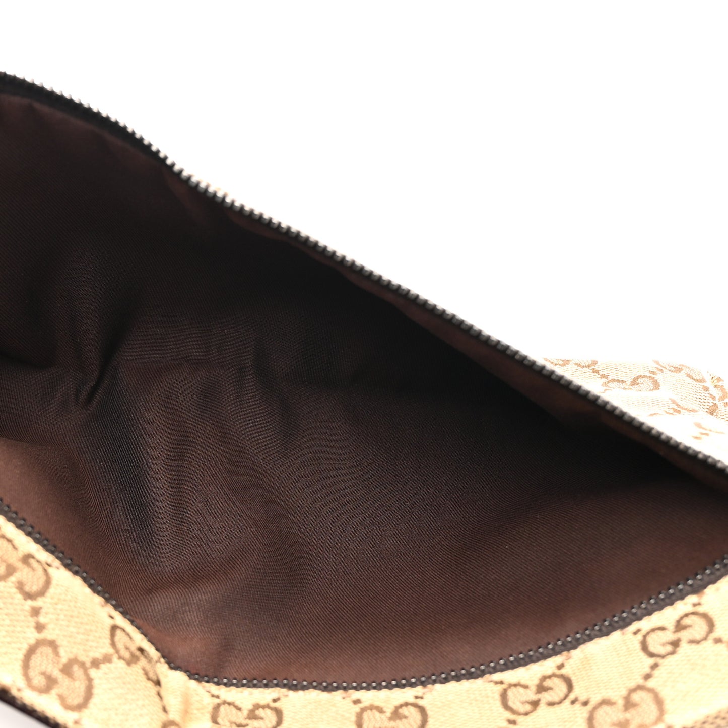 GG Monogram Double Pocket Belt Bag Dark Brown