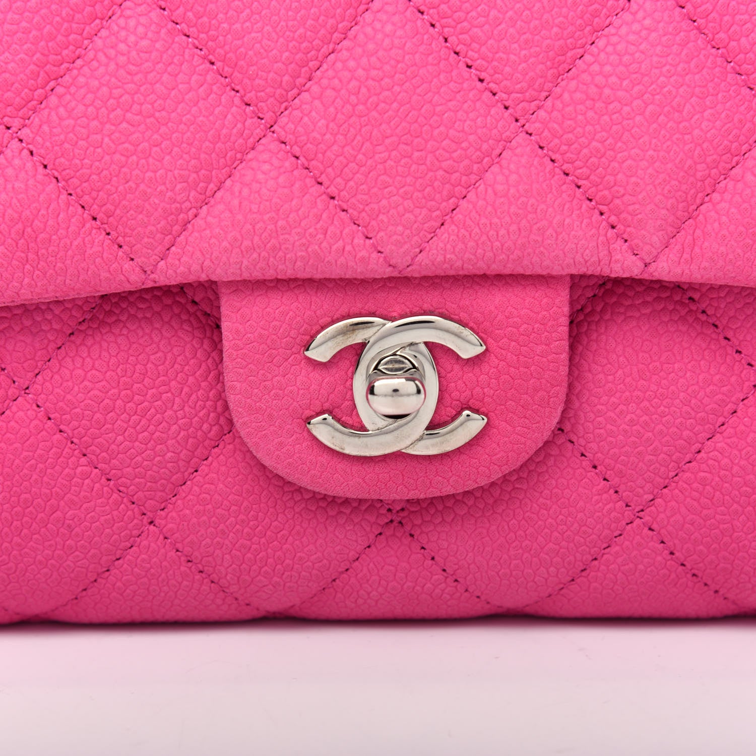 Chanel Iridescent Caviar Quilted Clutch with Chain Flap Pink 10 of 10
