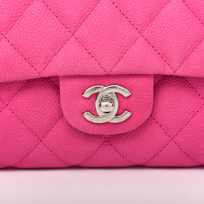 Chanel Iridescent Caviar Quilted Clutch with Chain Flap Pink 10 of 10