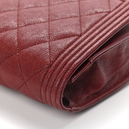 Chanel Caviar Quilted Boy Wallet On Chain WOC Red 11 of 16