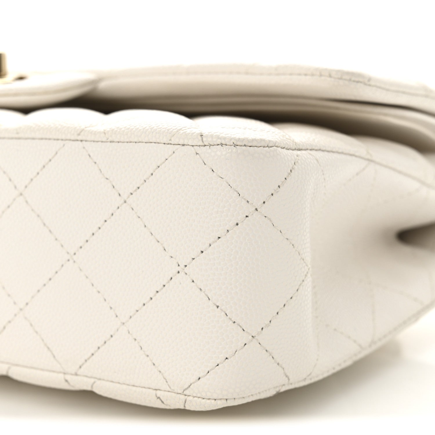Chanel Caviar Quilted Medium Double Flap White 10 of 10