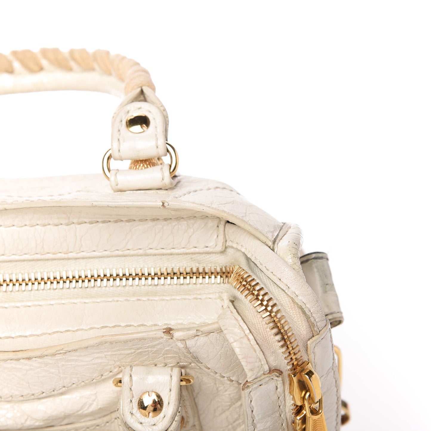 Agneau Giant 12 Gold Hardware Mini City Ivory