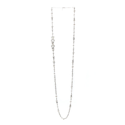 Chanel Pearl Crystal Queen of France Multi Strand Necklace Gold 3 of 8
