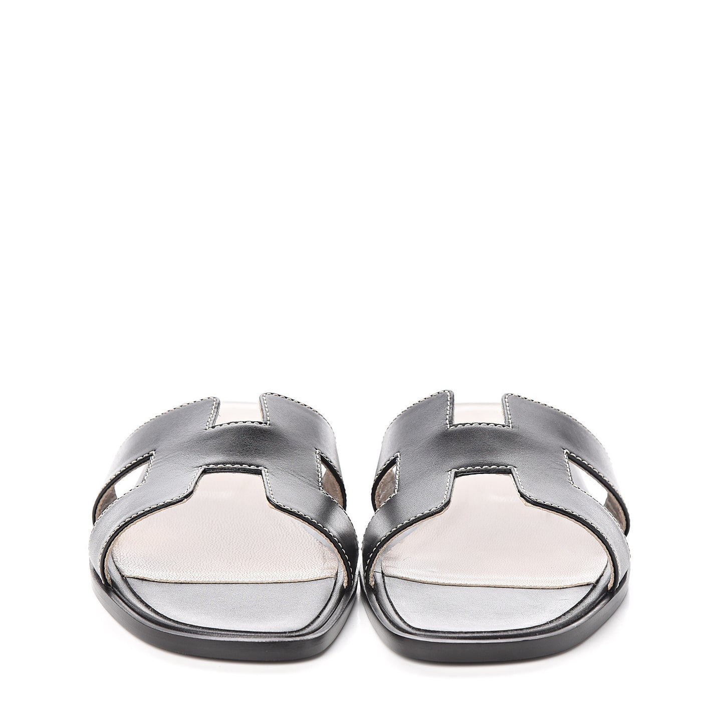 Box Calfskin Oran Sandals 37.5 Black