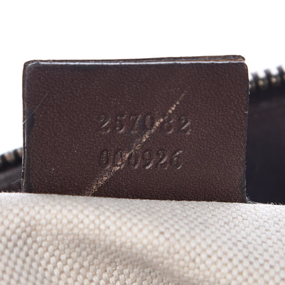 Gucci Monogram Vintage Web Medium Half Moon Hobo Dark Brown 7 of 8