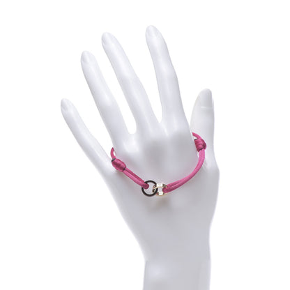 Cartier 18K Pink Gold Ceramic 4 Diamond LOVE Cord Bracelet Hot Pink 2 of 8