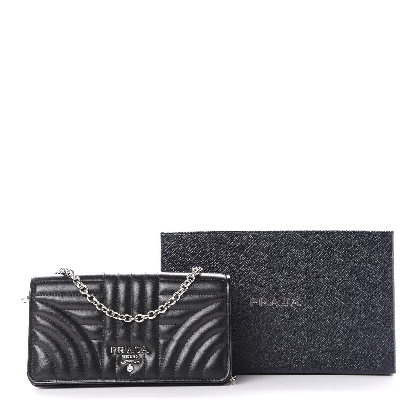 Nappa Impunture Diagramme Chain Wallet Black