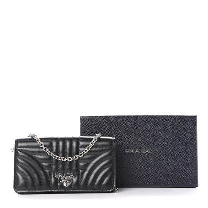 Prada Nappa Impunture Diagramme Chain Wallet Black 10 of 10
