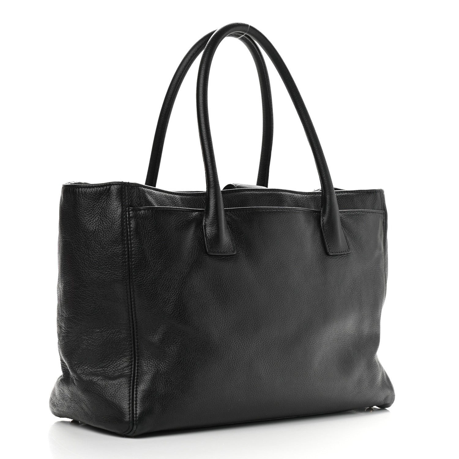 Chanel Calfskin Cerf Executive Shopper Tote Black 3 of 12