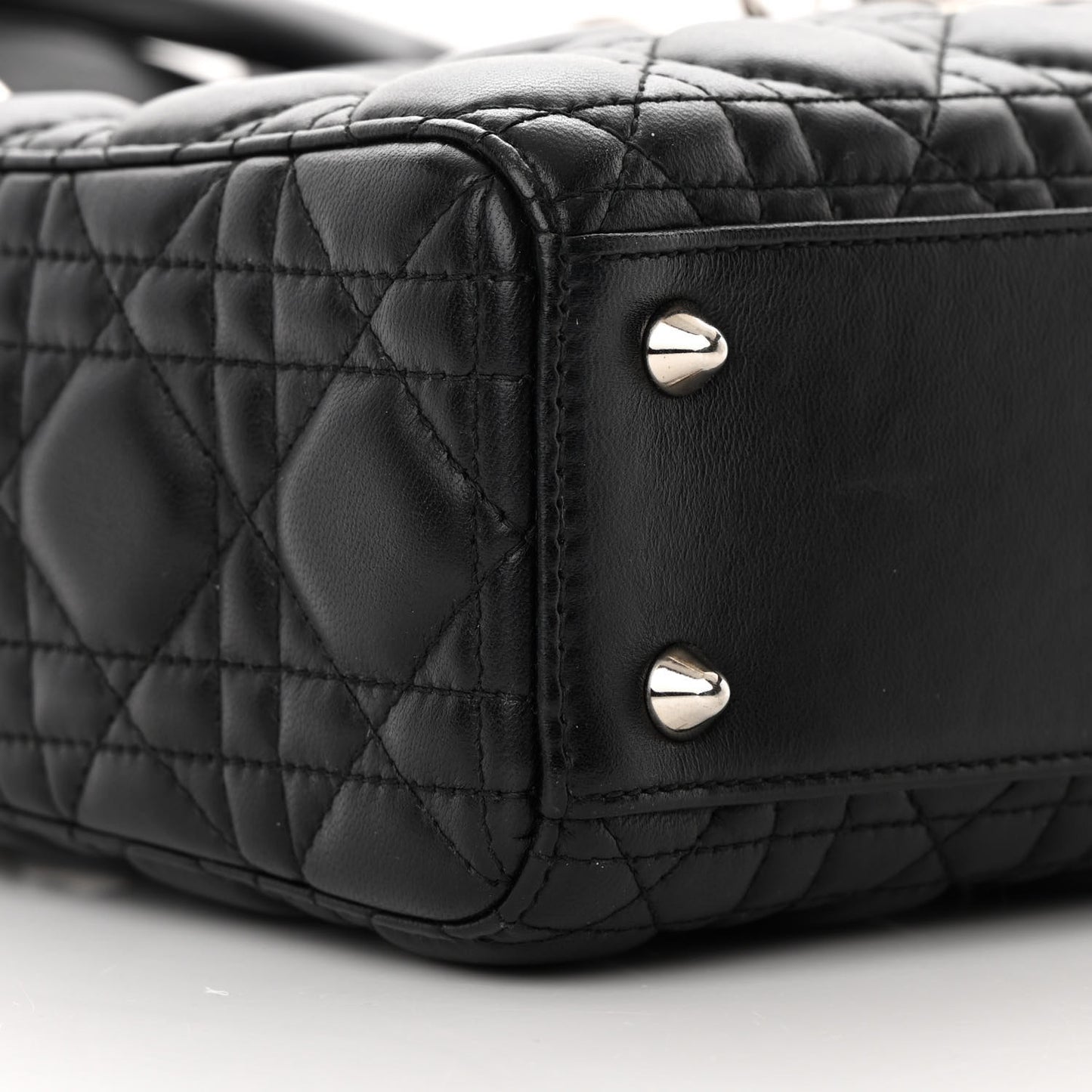 Lambskin Cannage Small Lucky Badges My Lady Dior Black