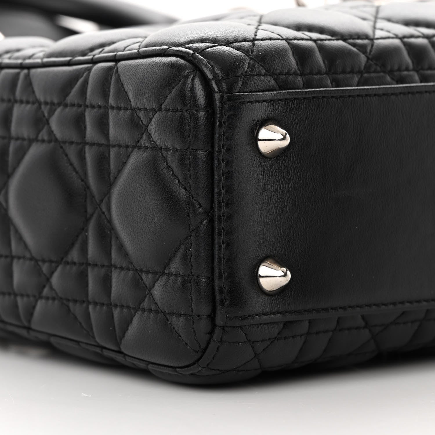 Christian Dior Lambskin Cannage Small Lucky Badges My Lady Dior Black 9 of 17
