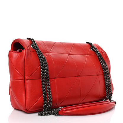 Saint Laurent Lambskin Patchwork Monogram Medium Jamie Red 3 of 9