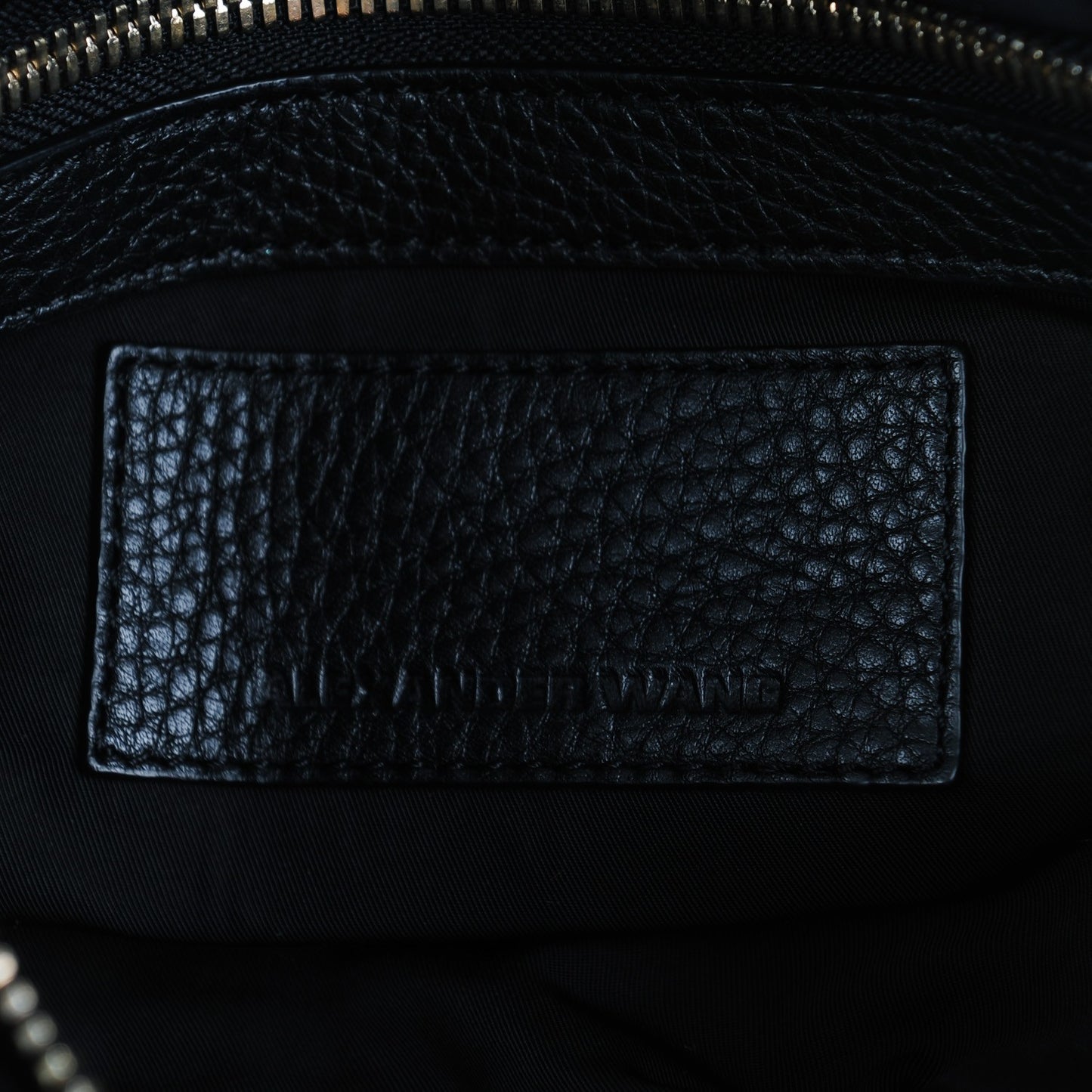 Pebbled Lambskin Rocco Black Pale Gold Hardware