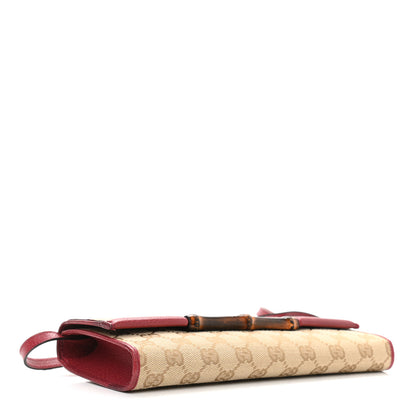 Gucci Monogram Bamboo Bar Clutch Red 4 of 9