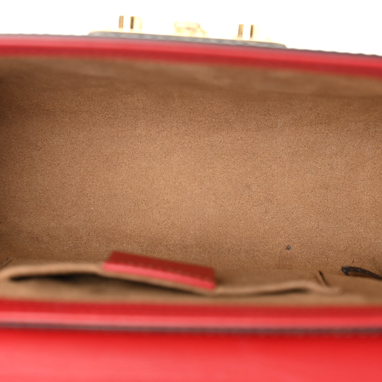Gucci GG Supreme Monogram Calfskin Small Padlock Shoulder Bag Beige Hibiscus Red New Rosette 5 of 12