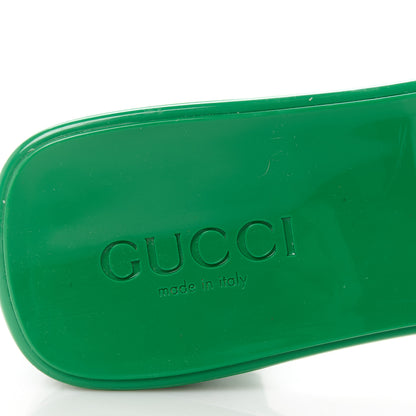 Gucci Rubber Gucci Logo Womens Platform 20/60mm Slide Sandals 37 New Shamarock 7 of 8