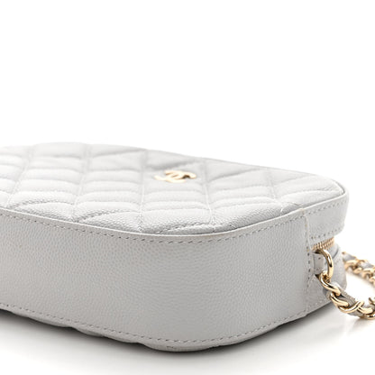 Chanel Caviar Quilted Camera Case Grey 10 of 10