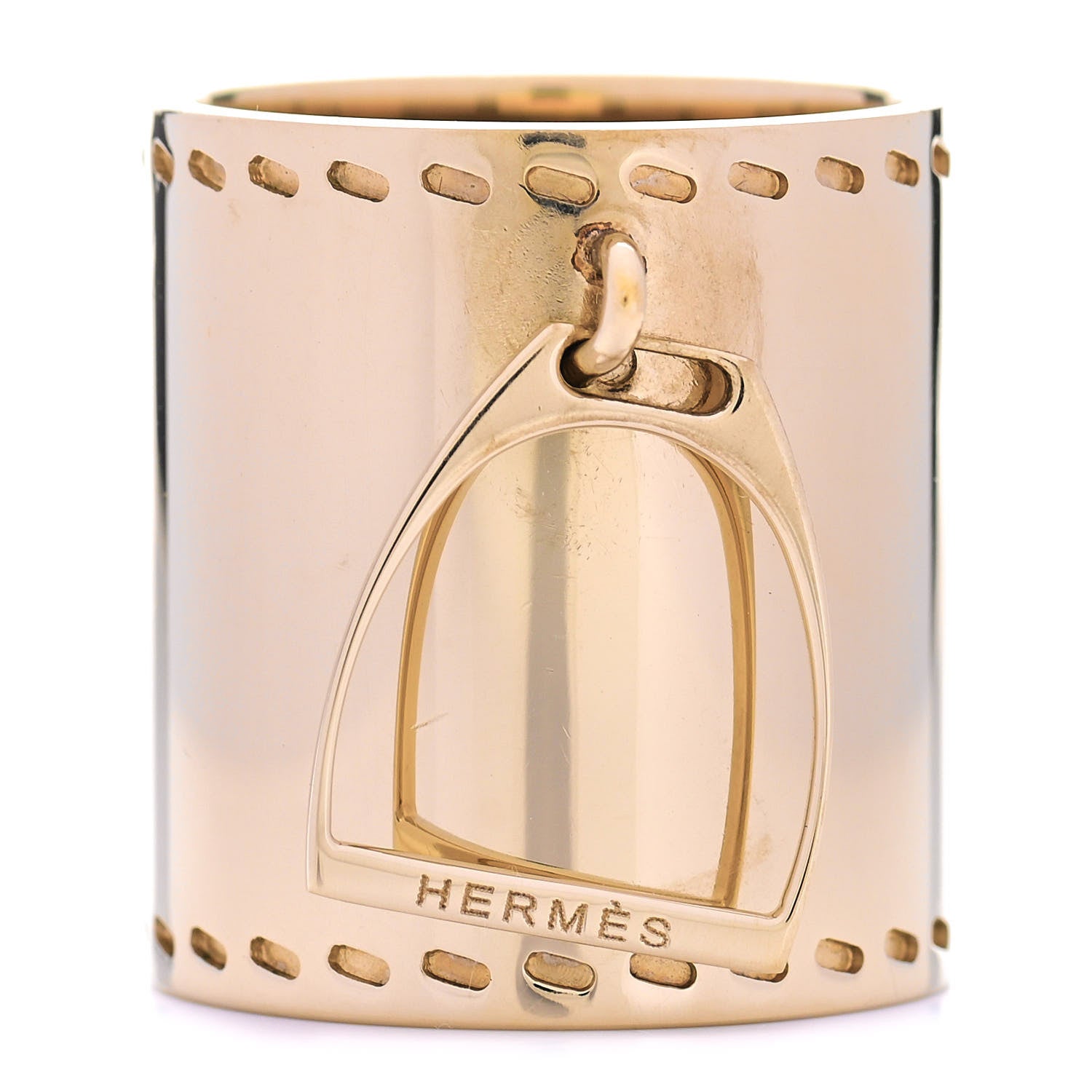 Hermes Permabrass Etrier Charm Scarf Ring 1 of 4