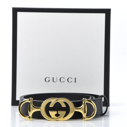 Gucci Calfskin Zumi 30mm Belt 80 32 Black 4 of 4
