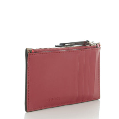 Gucci GG Supreme Monogram Blooms Coin Case Card Holder Beige Multicolor Dry Rose 3 of 7