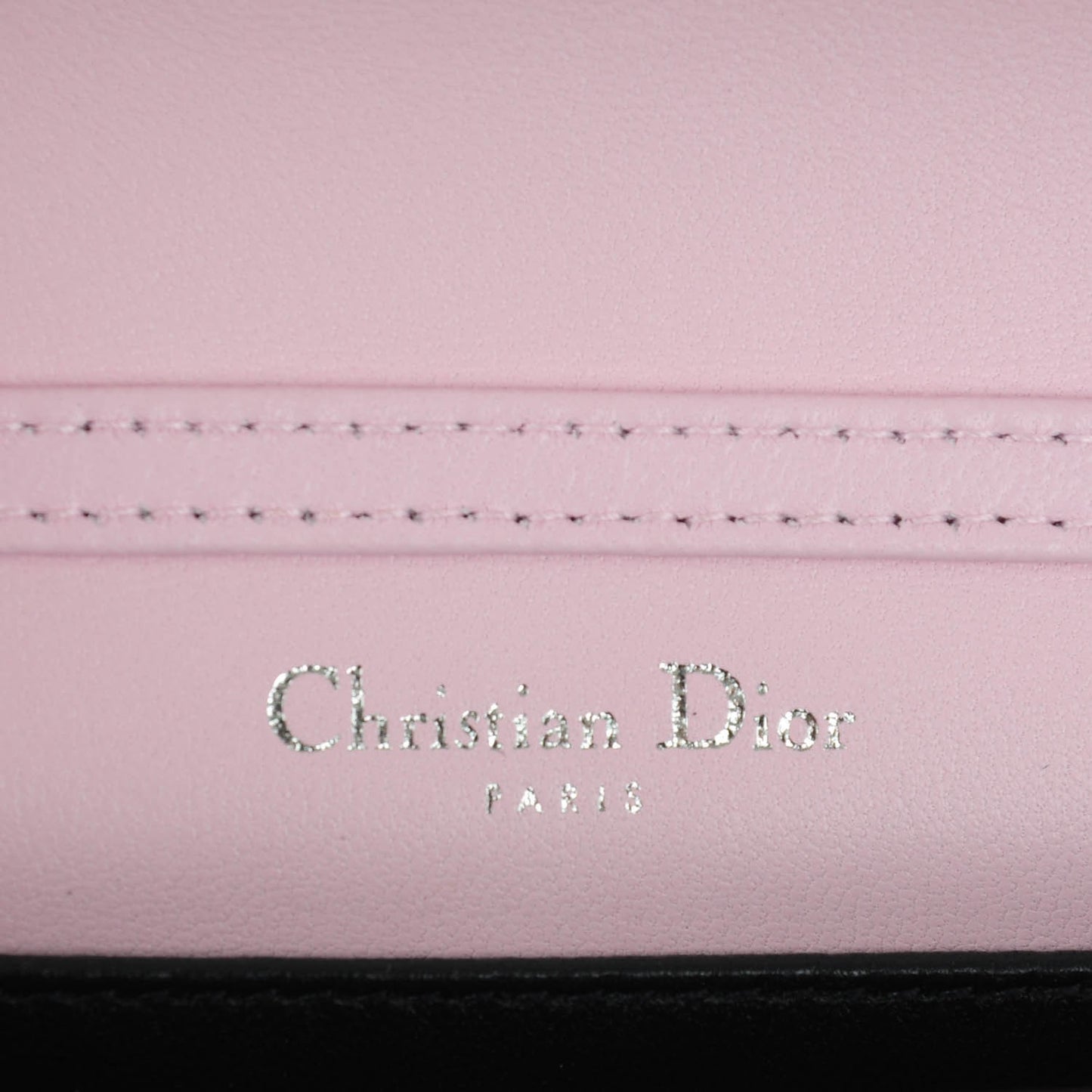 Patent Micro-Cannage Baby Diorama Flap Bag Pale Pink