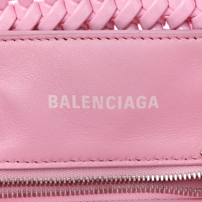 Balenciaga Faux Calfskin Braided Varnished XXS Bistro Basket Candy Pink 6 of 10