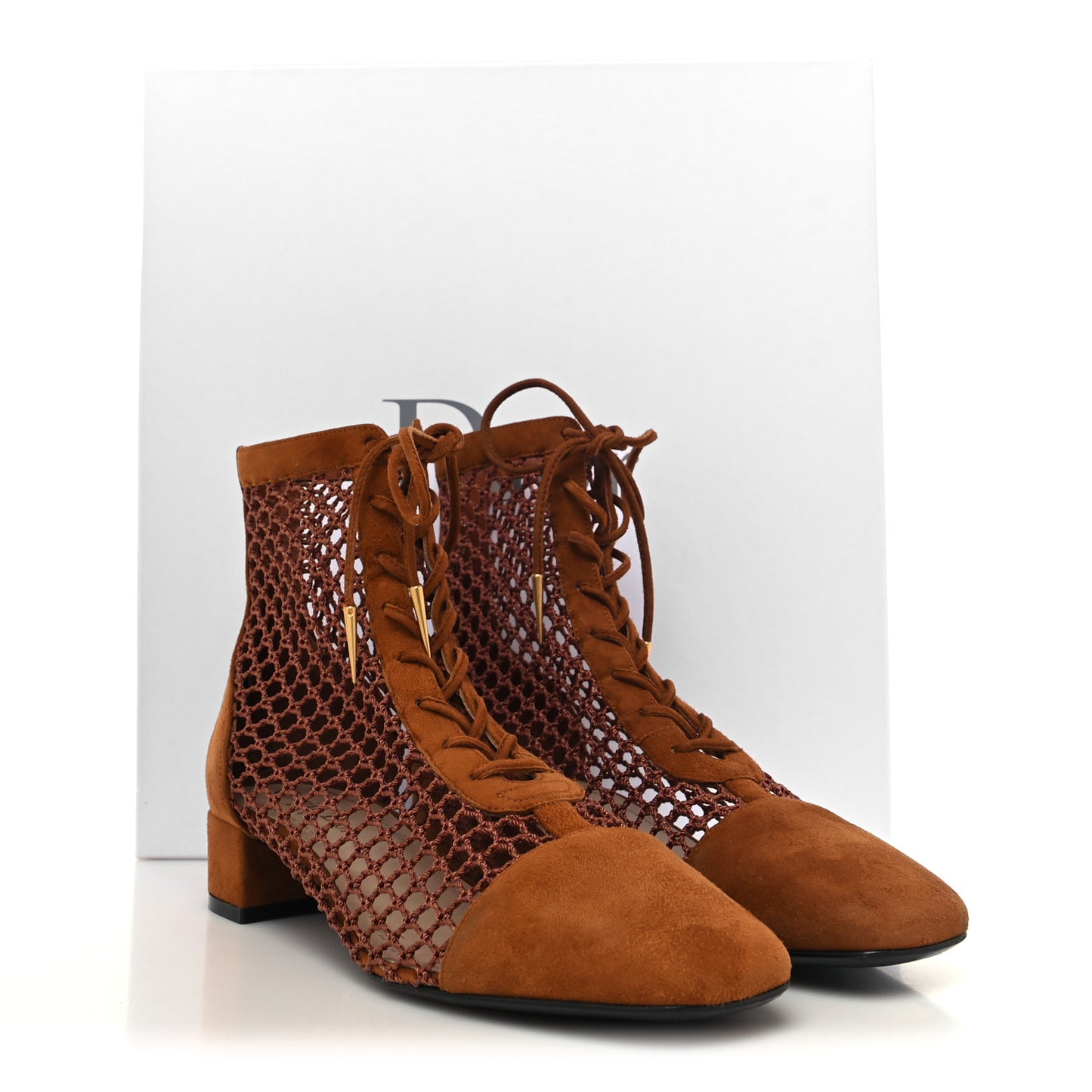 Suede Resille Naughtily-D 30mm Ankle Boots 37.5 Golden Brown