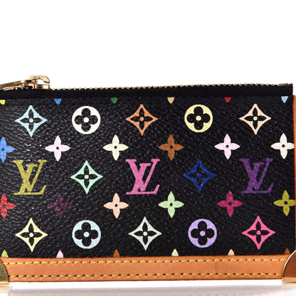 Louis Vuitton Monogram Multicolor Key Pouch Black 9 of 9