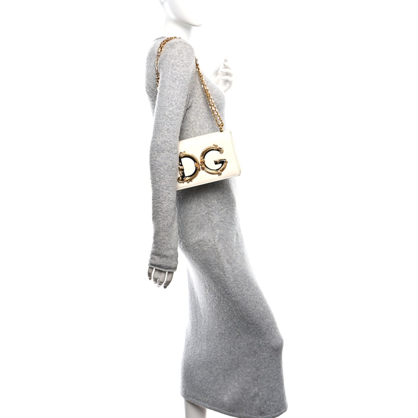 Nappa DG Girls Shoulder Bag White