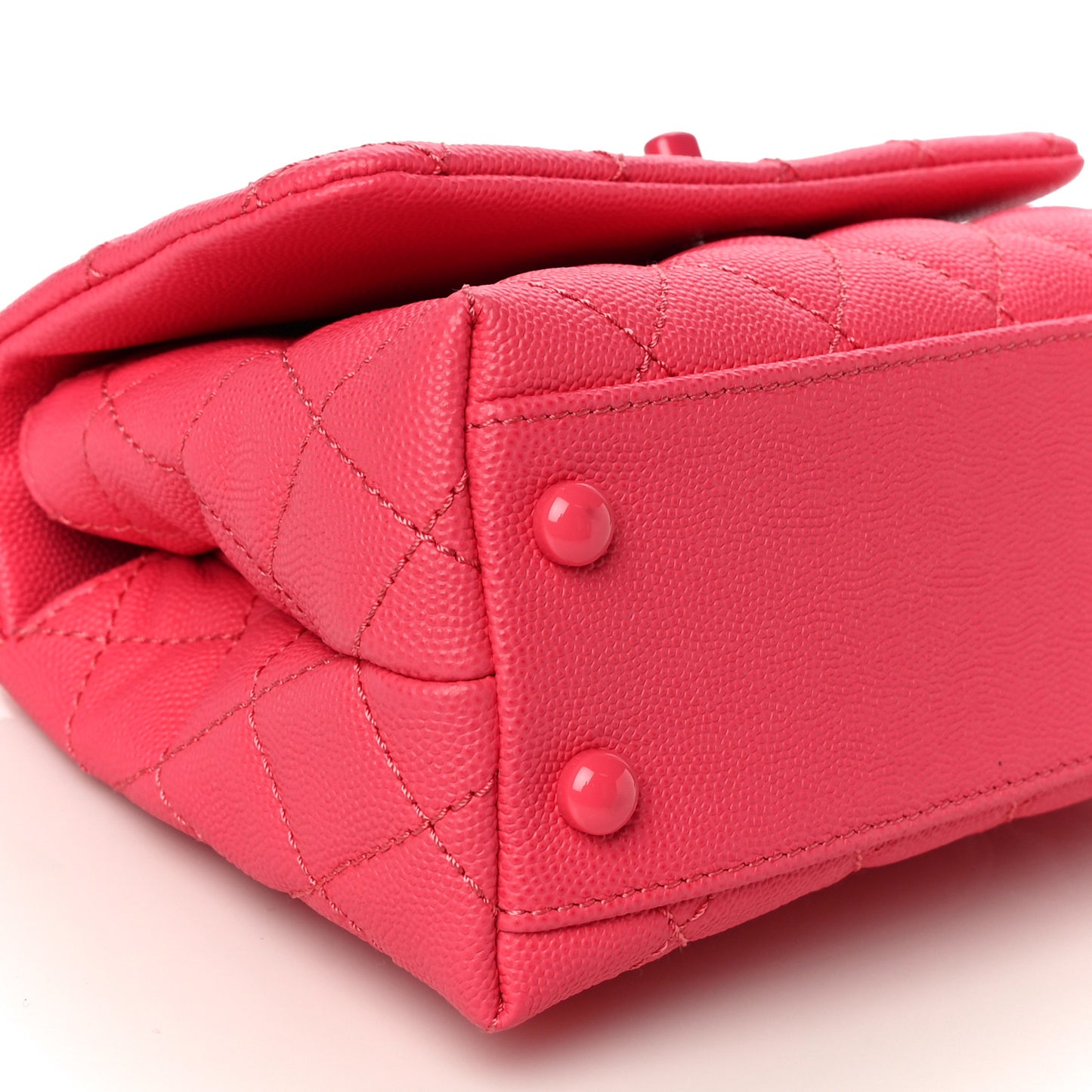 Caviar Quilted Incognito Extra Mini Coco Handle Flap Pink