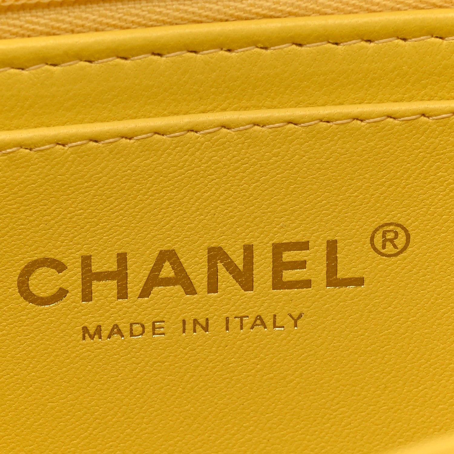 Chanel Lambskin Quilted Mini Rectangular Flap Yellow 6 of 11