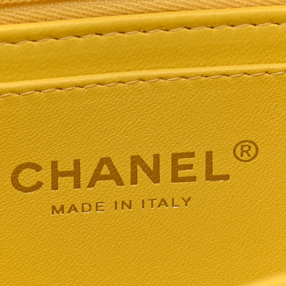 Chanel Lambskin Quilted Mini Rectangular Flap Yellow 6 of 11