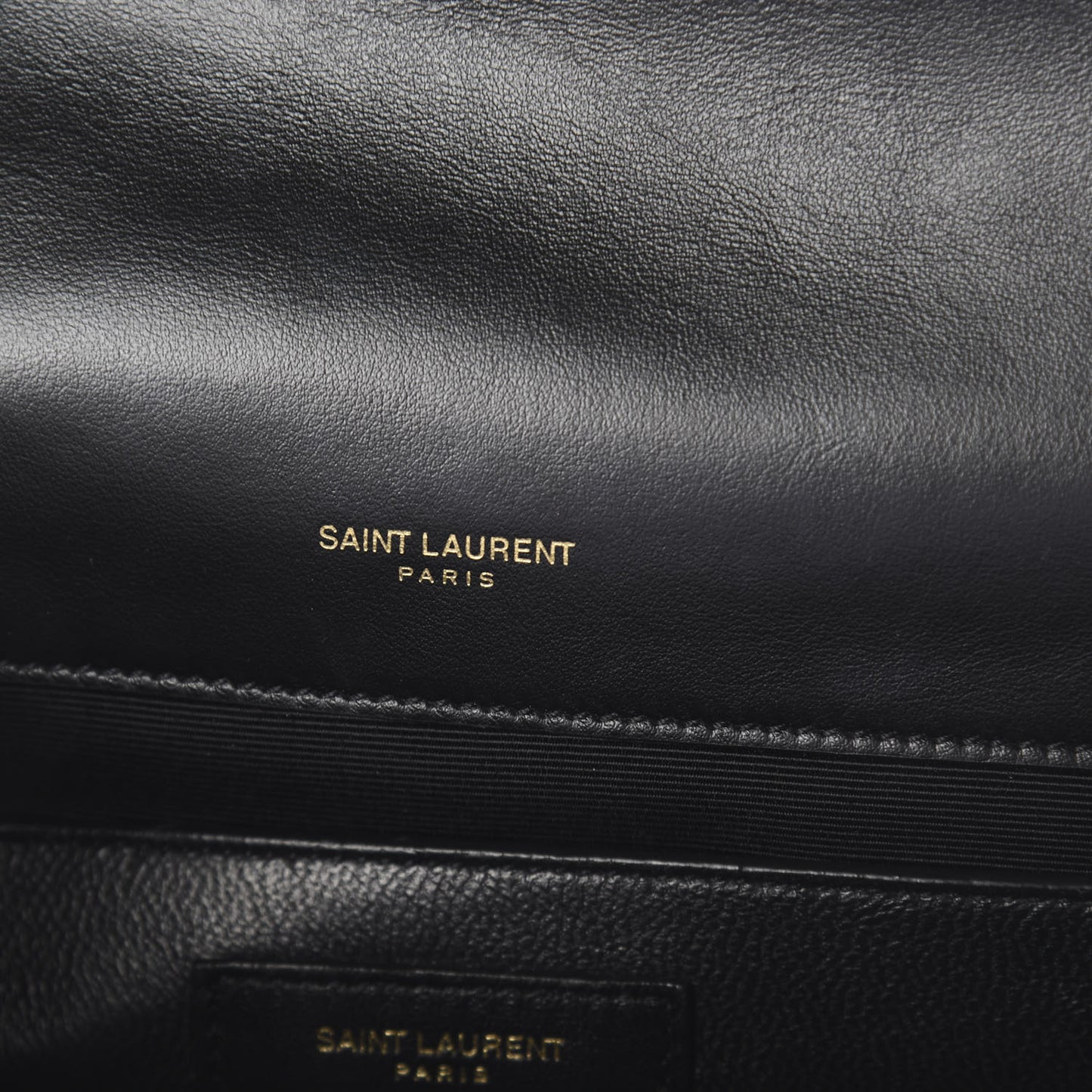 Grain De Poudre Textured Mixed Matelasse Triquilt Medium Monogram Satchel Black