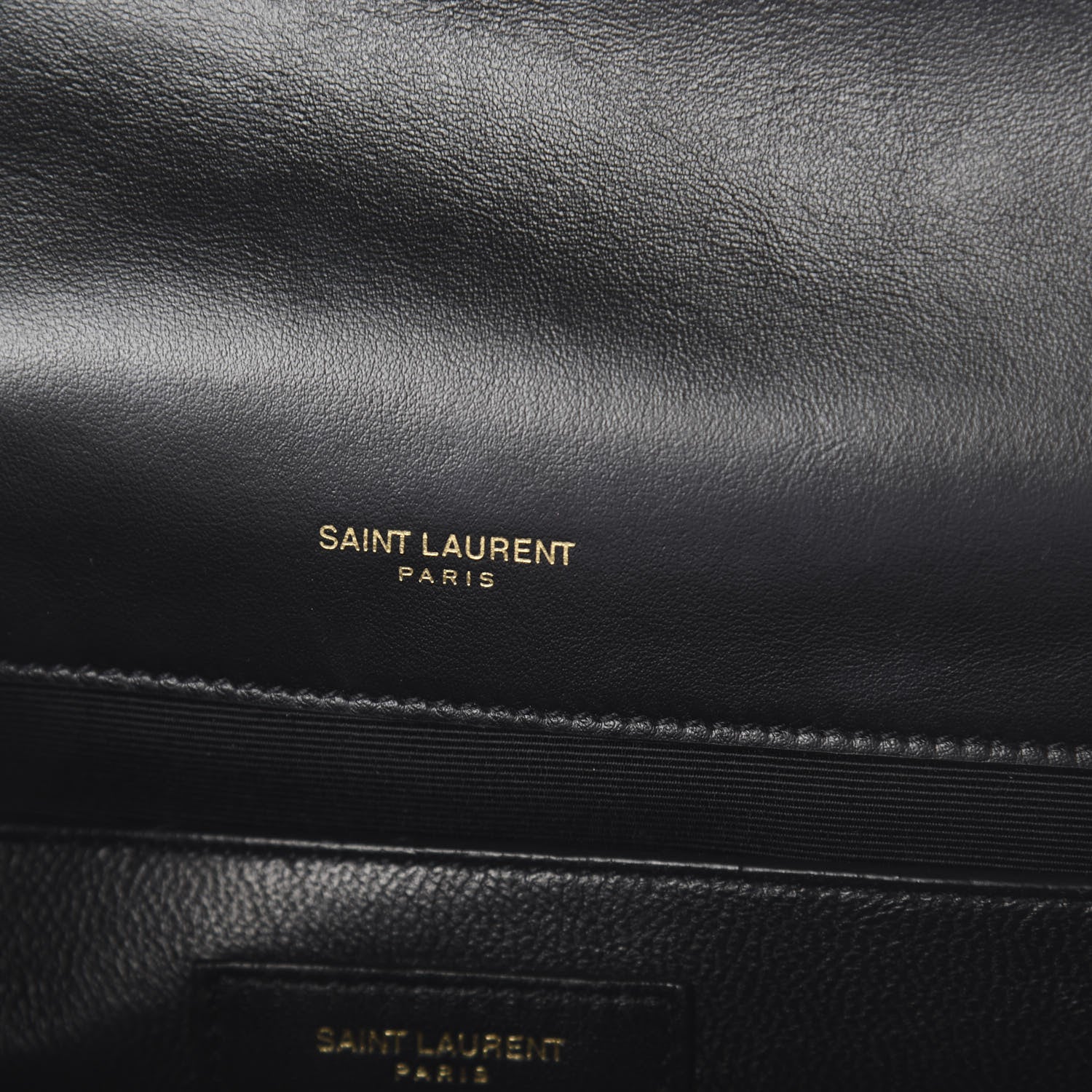 Saint Laurent Grain De Poudre Textured Mixed Matelasse Triquilt Medium Monogram Satchel Black 6 of 9