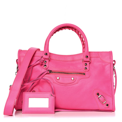Balenciaga Agneau Classic Silver Hardware S City Rose Fluo 1 of 9