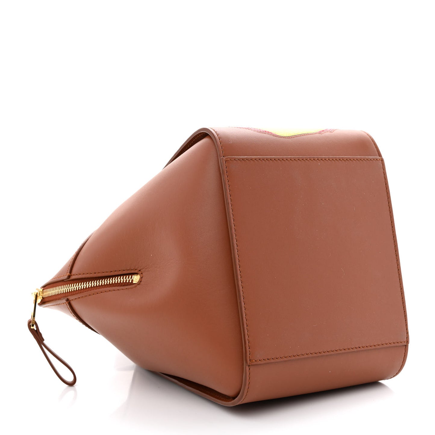 X HOWLS MOVING CASTLE Satin Calfskin Calcifer Hammock Shoulder Bag Rust