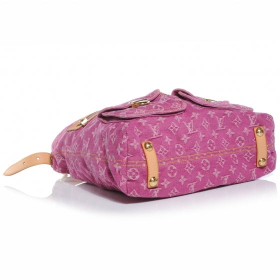 Louis Vuitton Denim Baggy GM Fuchsia 5 of 7