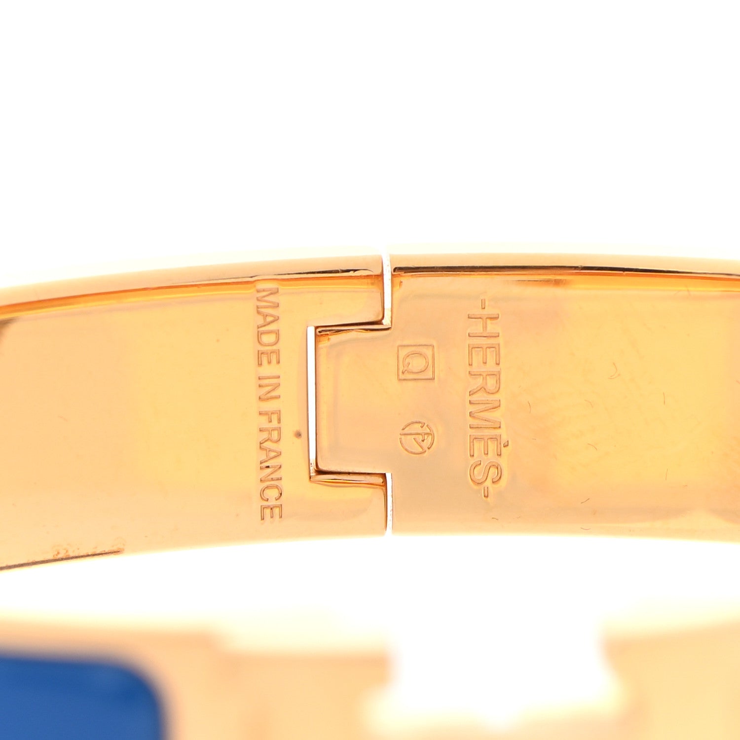 Hermes Narrow Enamel Clic Clac H Bracelet PM Blue Electrique 4 of 4