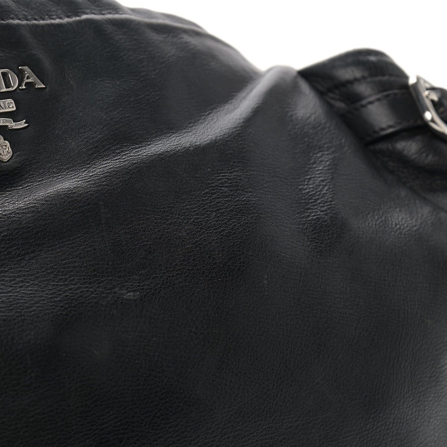 Vitello Daino Shoulder Bag Black