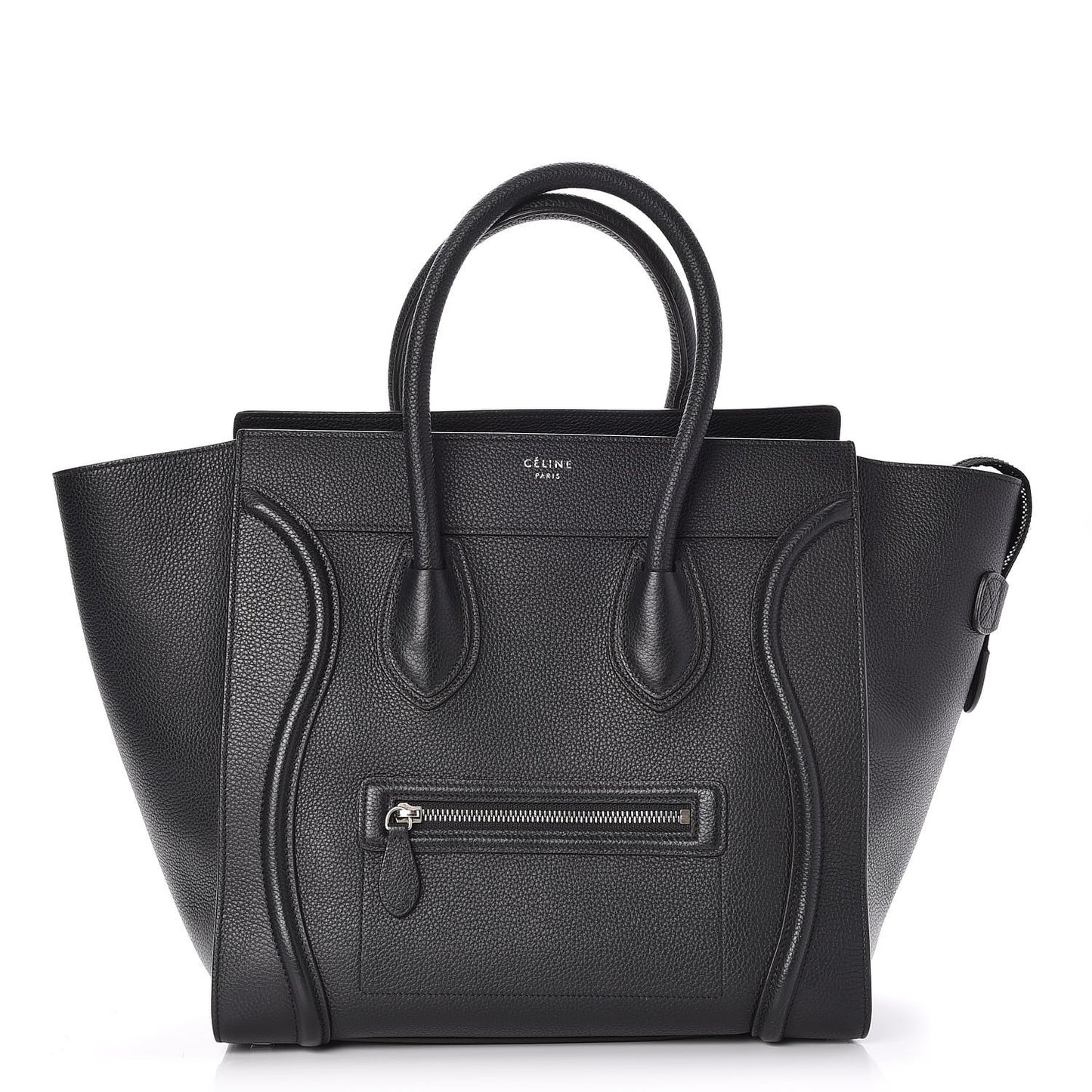 Drummed Calfskin Mini Luggage Black