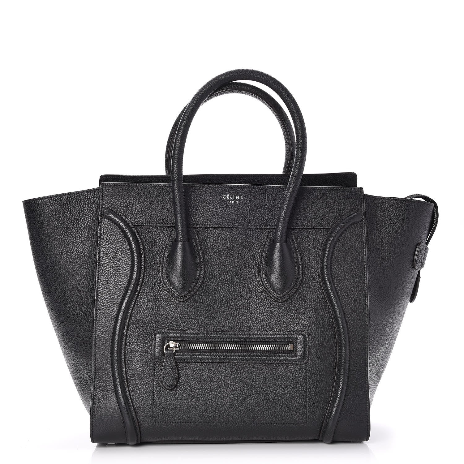 Celine Drummed Calfskin Mini Luggage Black 1 of 8
