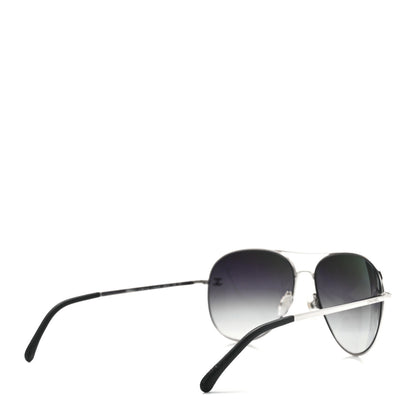 Chanel Aviator CC Sunglasses 4189-T-Q Silver 4 of 10