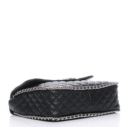 Chanel Washed Lambskin Quilted Maxi Chain Around Flap Black 4 of 8