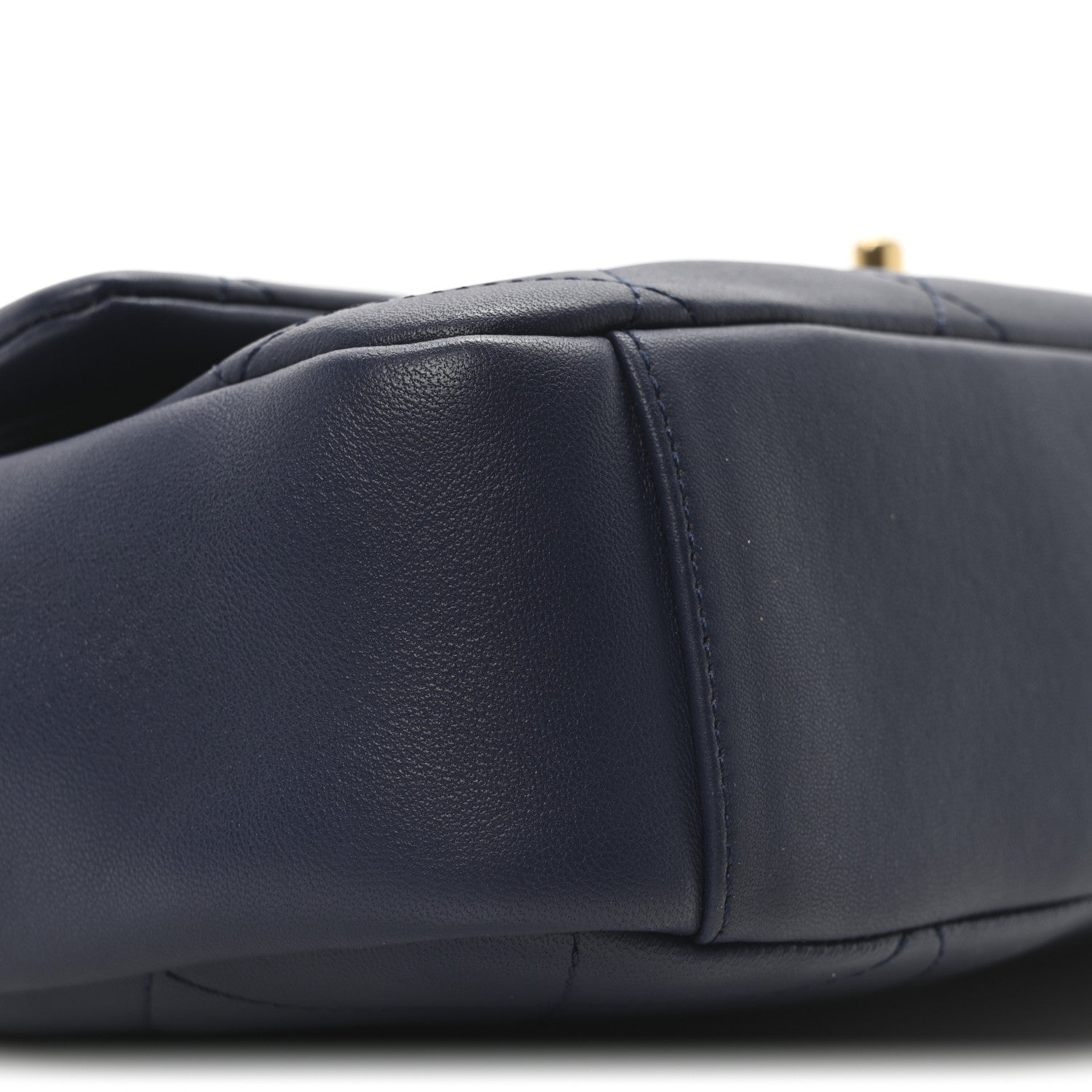 Chanel Lambskin A Real Catch Flap Bag Navy Blue 9 of 10