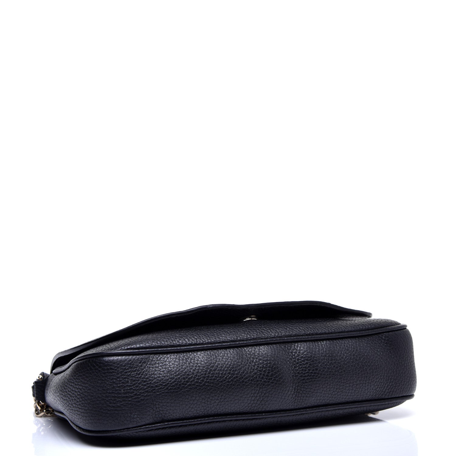Gucci Pebbled Calfskin Medium Soho Flap Crossbody Black 4 of 11