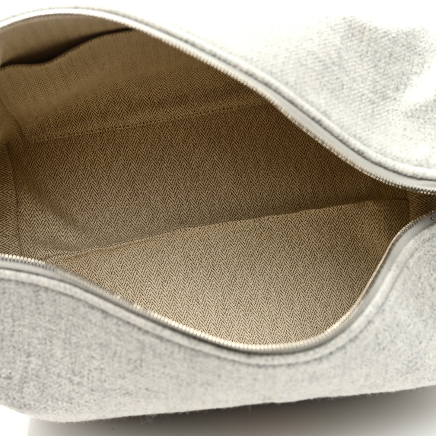 Canvas Large Bride-A-Brac Pouch Gris Flanelle