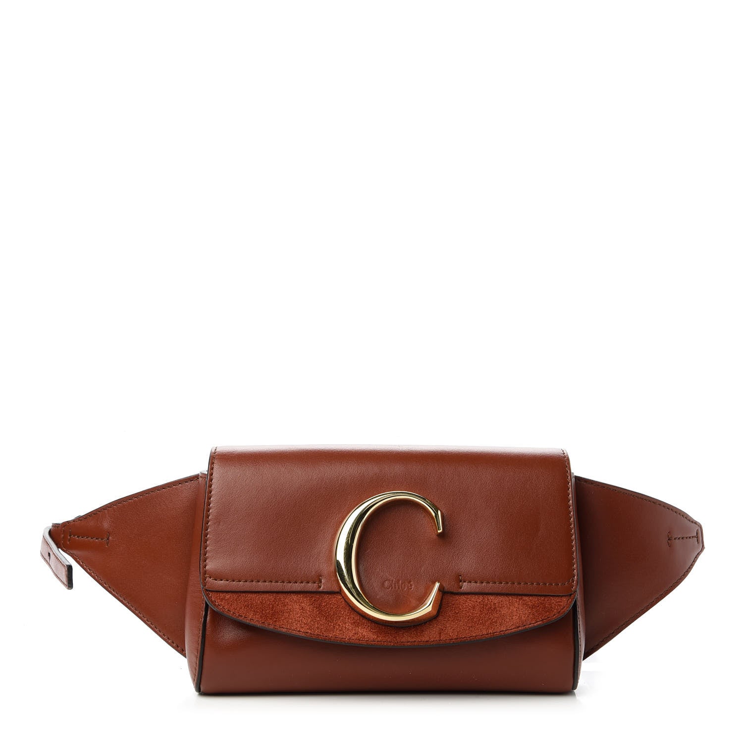 Chloe Calfskin Suede C Belt Bag Sepia Brown 1 of 10