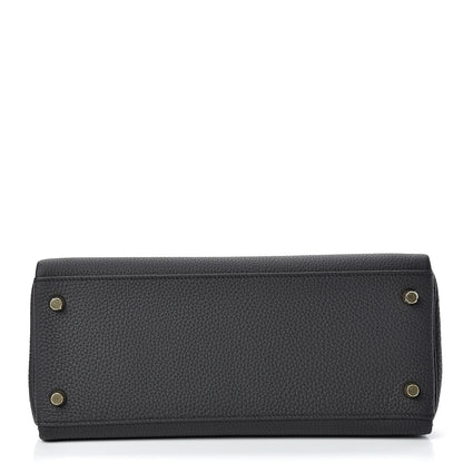 Hermes Togo Matte Alligator Kelly Retourne Touch 28 Black 5 of 39
