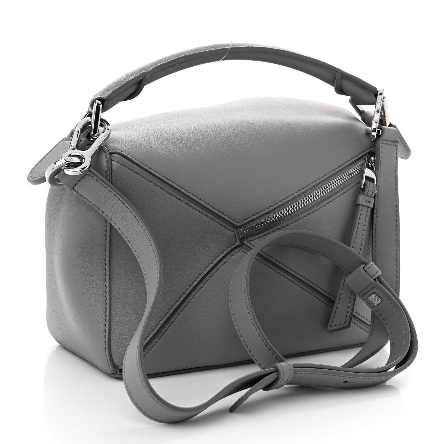 Loewe Soft Grained Calfskin Small Puzzle Bag Pearl Grey 3 of 9