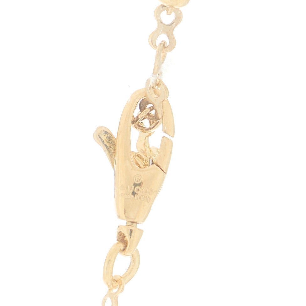 Gucci 18K Yellow Gold Diamond Flora Necklace 6 of 7